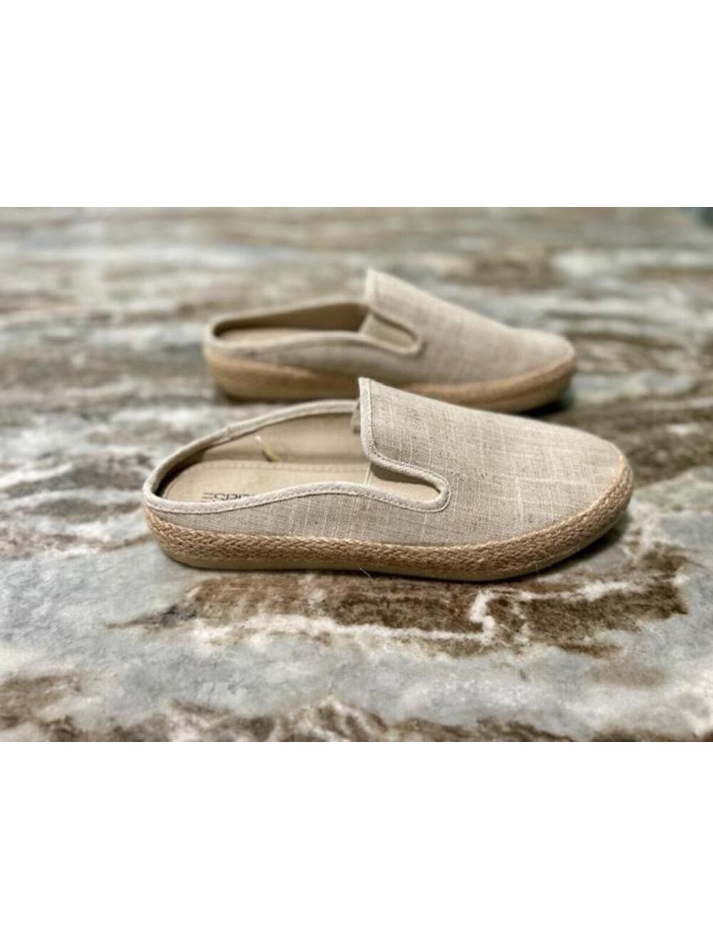 ⚓ Esprit Linen Tennis Shoe Espadrille Slides 9.5 — VGUC - Picture 1 of 6